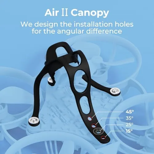 The Air II canopy compared side by side with a stock canopy and a rigid shell