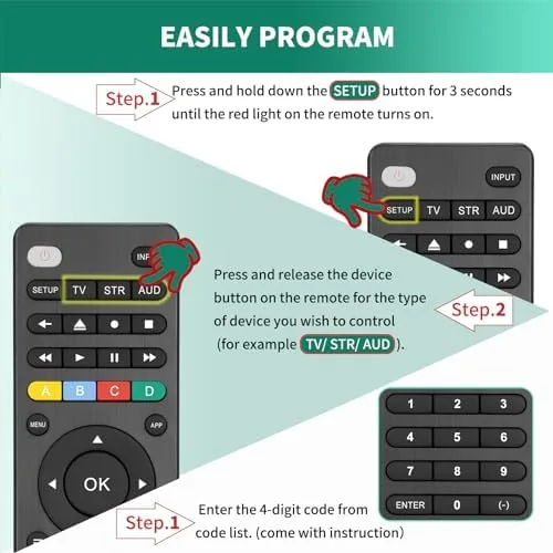 Another view of the Universal TV Remote Control for Samsung,Hisense,LG,TCL,Philips,Sony,Insignia,Toshiba,Vizio Smart TVs and More