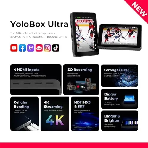Close look at the YoloBox Ultra, Horizontal/Vertical NDI Live Streaming Equipment | 4K, ISO build quality
