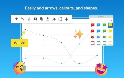 A finished setup guide with numbered steps and arrows created in Snagit