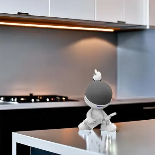 Close look at the Splin Table Stand Holder Compatible with Amazon Alexa Smart Speaker build quality