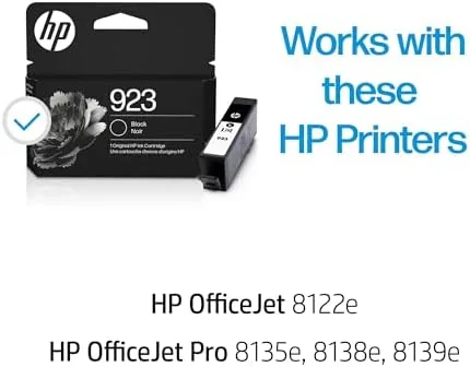 Close look at the HP 923 Black Ink Cartridge | Works with OfficeJet 8120 build quality