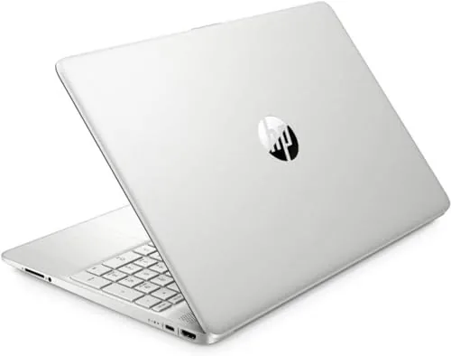 The HP 15 running a web browser with multiple tabs and a document