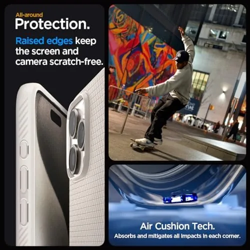 Another view of the Spigen Liquid Air Designed for iPhone 15 Pro Case (2023)