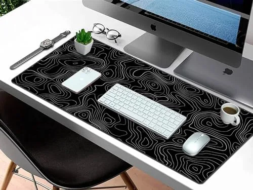 Testing the Rinaze Extra Large Gaming Mouse Pad with Black Topographic, XXL over two weeks