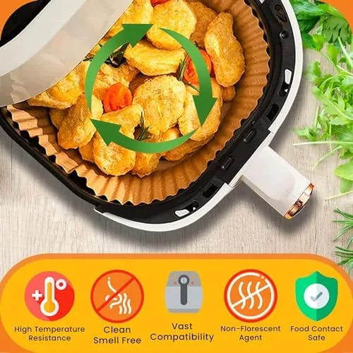 Close look at the UrbanAir 6.5-Inch Square Air Fryer Paper Liners 125pcs for Easy build quality