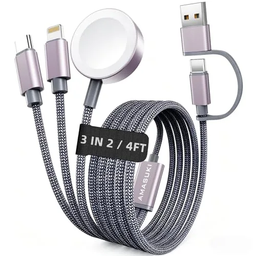 2026 Travel Essentials for Apple Watch Charger,Cruise Vacation Camping Essentials,iPhone Charger,Multi Charging Cable,3 in Review: Tested and Rated