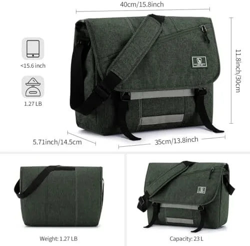 The Mens Messenger Bag Crossbody 15.6 Inch Laptop Satchel Bag, Dark compared in context