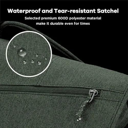 Testing the Mens Messenger Bag Crossbody 15.6 Inch Laptop Satchel Bag, Dark over two weeks