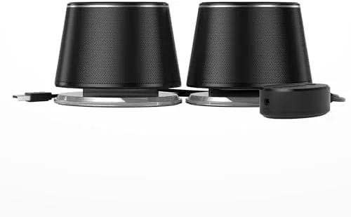 Overview of the Amazon Basics Bluetooth Computer Speakers with USB 3.0, LED Blue
