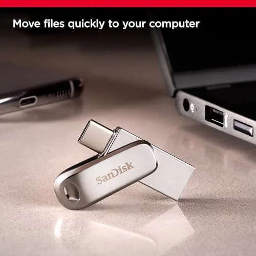 The SANDISK 128GB Ultra Dual Drive Luxe USB Type-C - Up in real use