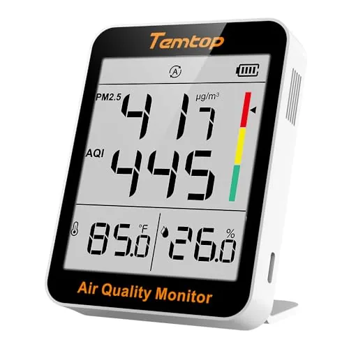 Temtop S1 PM2.5 Air Quality Monitor & Indoor Thermometer | AQI, Temperature & Humidity Review: Tested and Rated
