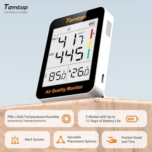 Close look at the Temtop S1 PM2.5 Air Quality Monitor & Indoor Thermometer | build quality