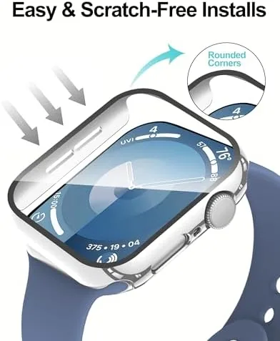 The Smiling 2 Pack Case Compatible with Apple Watch SE 3 in real use