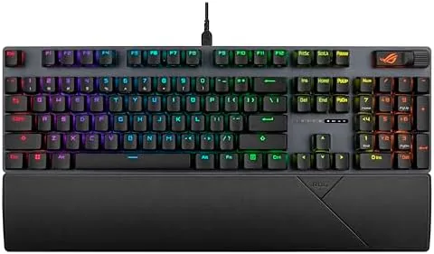 ASUS ROG Strix Scope II keyboard from a top angle showing the layout