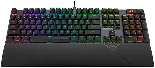 Person using the Strix Scope II keyboard during a gaming session