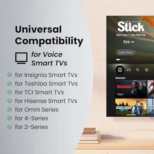 Holding the voice button on the replacement remote