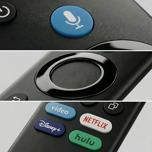 Person pairing the remote with a Fire TV on screen