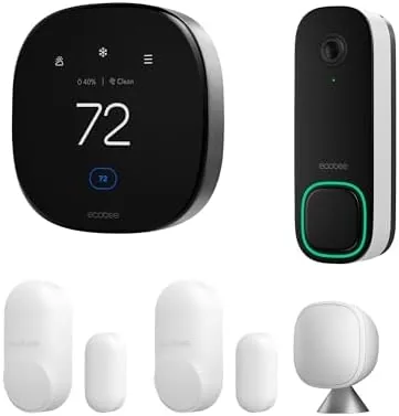 ecobee Total Security and Savings Bundle with Smart Thermostat Premium | Built-in Alexa and Review: Tested and Rated