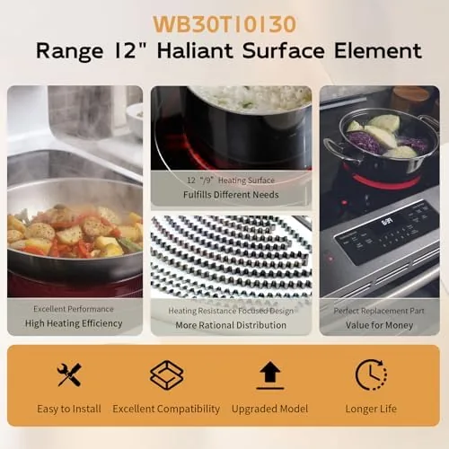 Comparison table of replacement element options for a GE range