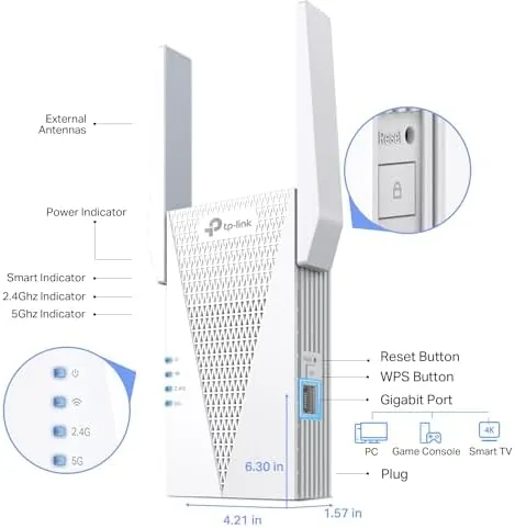 Close look at the TP-Link RE615X AX1800 WiFi 6 Range Extender w/Ethernet Port | build quality