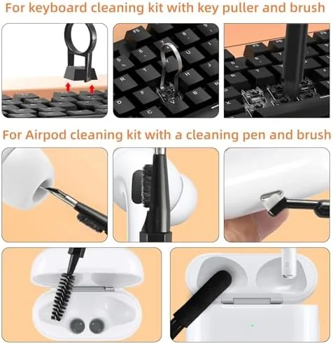 Close look at the 20-in-1 Laptop Phone Screen Earbud Cleaning Kit, Keyboard Cleaner Kit build quality