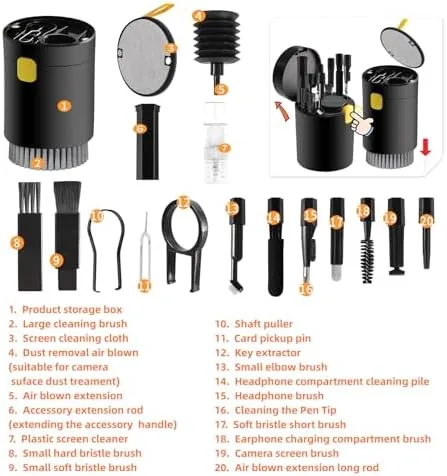 The 20-in-1 Laptop Phone Screen Earbud Cleaning Kit, Keyboard Cleaner Kit in real use
