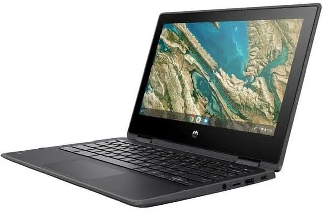 The HP Chromebook x360 11 G3 EE 11.6" Touchscreen 2 in in real use