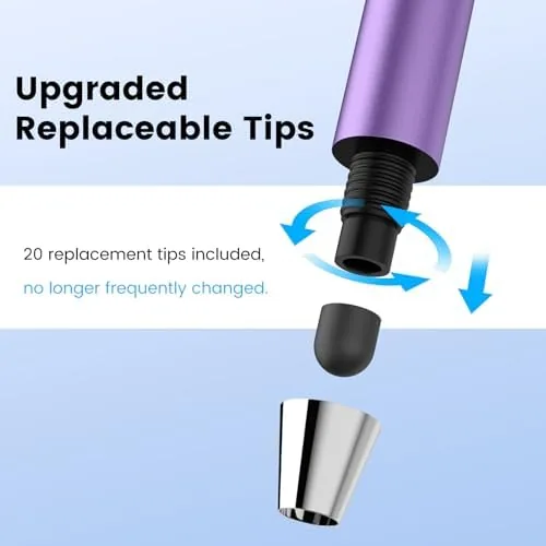 Another view of the MEKO Stylus Pens for Touchscreens, 10 Pack Rubber Stylists Pens