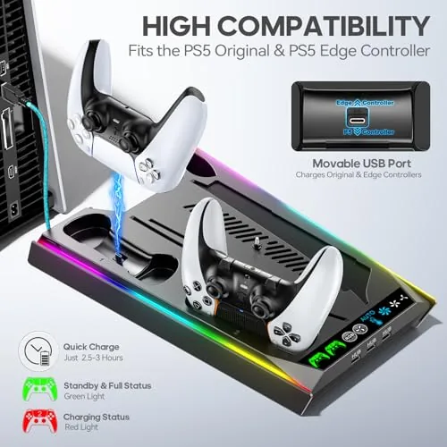 Comparison of the Rysker stand with a basic stand and a charging dock