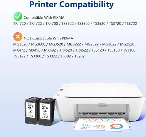 Close look at the PG-275XL CL-276XL Replacement for Canon 275 and 276 Ink Cartridges build quality