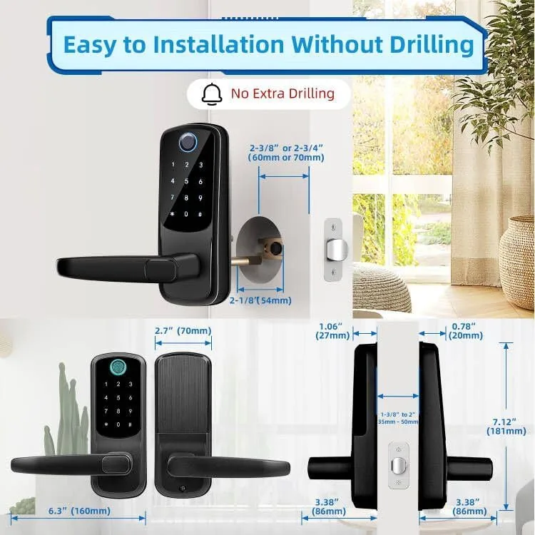 Comparison of the fingerprint lock with a traditional keyed deadbolt