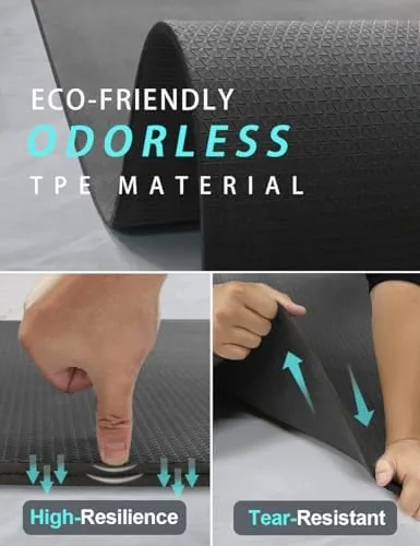 The Extra Long & Wide Thick Yoga Mat for Tall Men in real use
