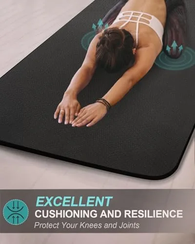 Another view of the Extra Long & Wide Thick Yoga Mat for Tall Men