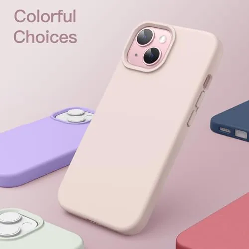 The JETech Silicone Case for iPhone 15, Light Pink | Silky compared in context
