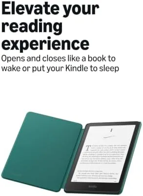 The folded flap propping the Kindle up for hands-free reading