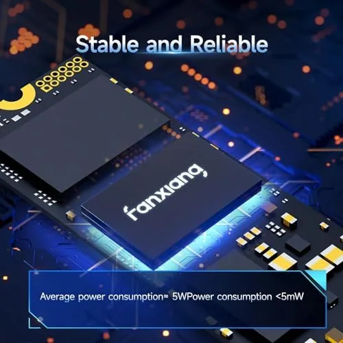 Detail shot of the Fanxiang 1TB NVMe SSD PCIe Gen4 M.2 Internal Gaming SSD features