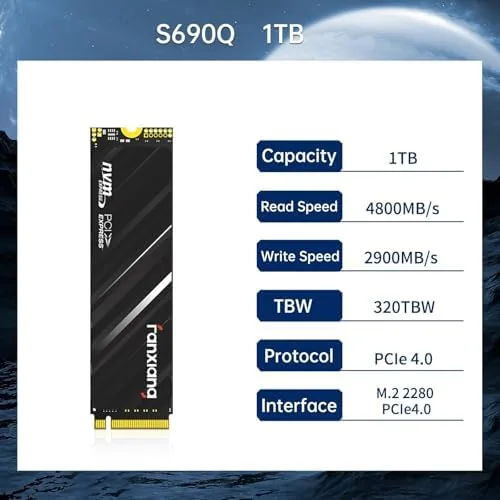 Another view of the Fanxiang 1TB NVMe SSD PCIe Gen4 M.2 Internal Gaming SSD
