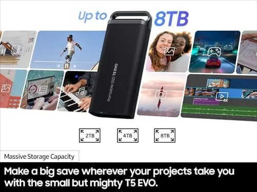 The Samsung T5 EVO Portable SSD 4TB, USB 3.2 Gen 1 in real use