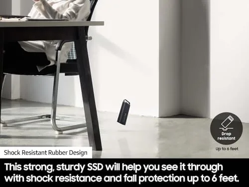 Another view of the Samsung T5 EVO Portable SSD 4TB, USB 3.2 Gen 1