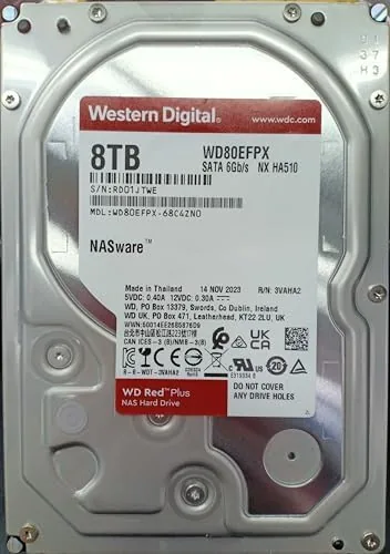 Close look at the Western Digital 8TB WD Red Plus NAS Internal Hard Drive build quality