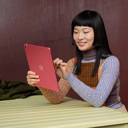 Video call on the iPad showing the landscape centered front camera