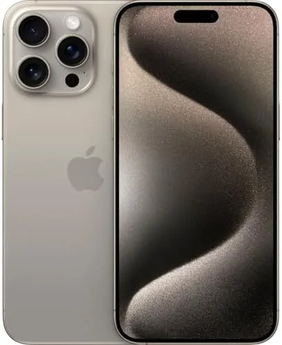 Apple iPhone 15 Pro Max Natural Titanium front view