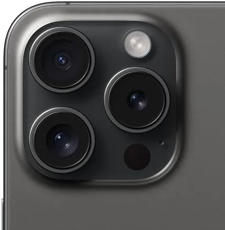 Another view of the Apple iPhone 15 Pro, 256GB, Black Titanium - Locked to AT&T (Renewed)