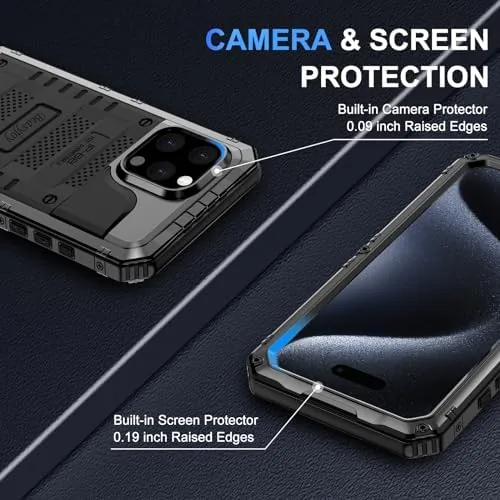 Another view of the Beasyjoy for iPhone 15 Pro Max Case Waterproof, Metal Heavy