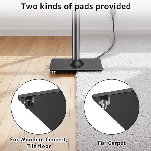 Another view of the MOUNTUP Universal Speaker Stands Pair for Surround Sound Home Theater