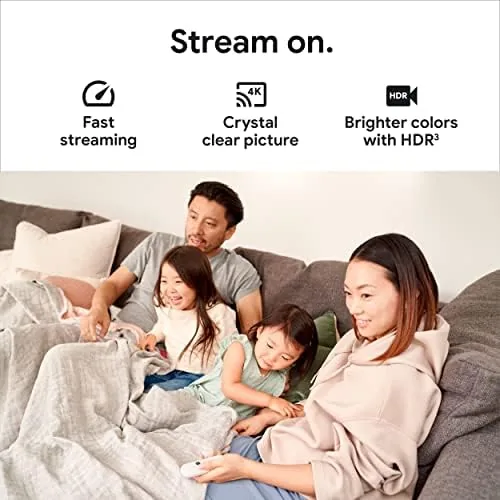 Google TV home screen with streaming apps