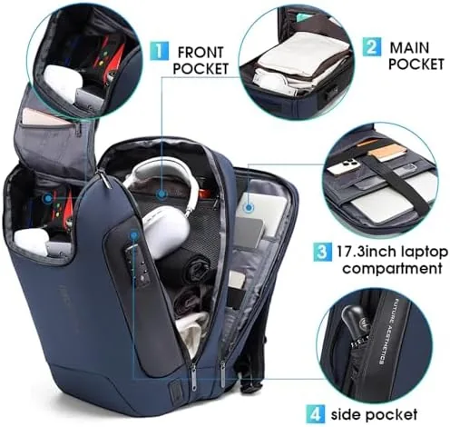 Close look at the BANGE Mens Business Backpack for Work, Computer Backpacks for Laptops build quality