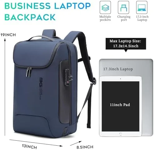 The BANGE Mens Business Backpack for Work, Computer Backpacks for Laptops in real use