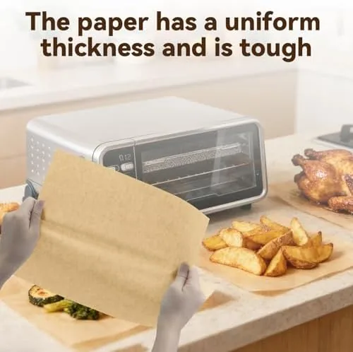 The 12-Inch Air Fryer Parchment Paper Squares for Ninja Air Fryer in real use